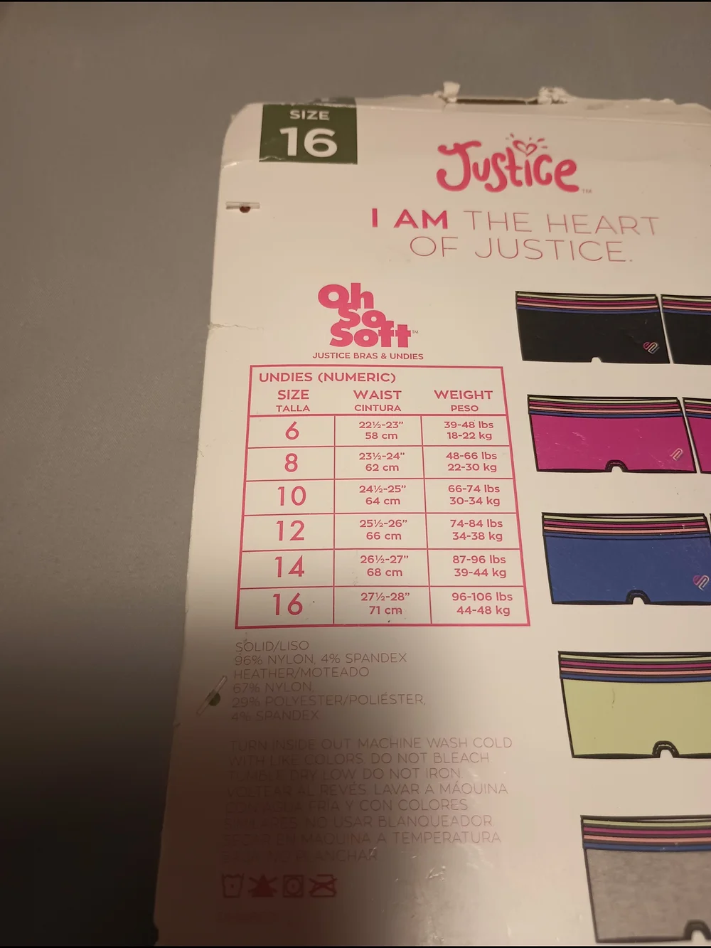 Justice Oh So Soft Girls' Seamles Shorties Underwear